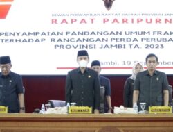 DPRD Jambi Gelar Paripurna Penyampaian Pandangan Fraksi Terhadap Ranperda Perubahan APBD 2023