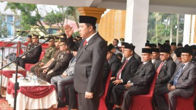 Pj Bupati Merangin H Mukti Said jadi Inspektur Upacara Hari Kesaktian Pancasila. Minggu (1/10/2023).
