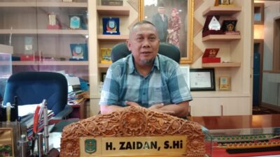 Wakil Ketua I DPRD kabupaten Merangin H Zaidan Ismail saat dikonfirmasi Jambiwindotcom diruang kerjanya. Senin (20/11/2023).