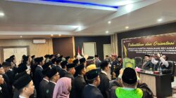 Sebanyak 120 anggota PPK untuk Pilkada 2024 dilantik Ketua KPU Merangin Alber Trisman. Kamis (16/5/2024).
