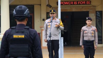Polres Bungo Gelar Apel Pelepasan BKO Sat Brimob