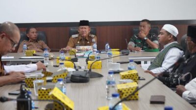 Wabup Merangin H A Khafidh memimpin rapat koordinasi (Rakor) pemberantasan Penyakit masyarakat (Pekat), di Ruang Rapat Kantor Bupati Merangin, Selasa (10/6/2025).