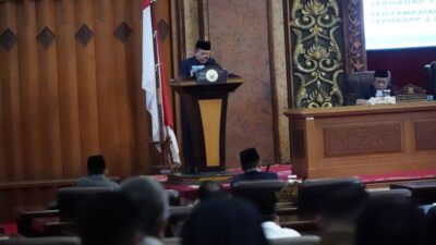 Gubernur Jambi, Dr. H. Al Haris, S.Sos. MH, menyampaikan bahwa Pemerintah dan DPRD dapat menyamakan persepsi dan pendapat menuju pembangunan Jambi Mantap