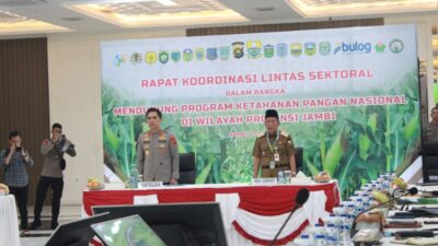 Wakil Gubernur (Wagub) Jambi Drs. H. Abdullah Sani, M.Pd.I menghadiri Rakor Lintas Sektoral Dalam Rangka Mendukung Ketahanan Pangan Nasional