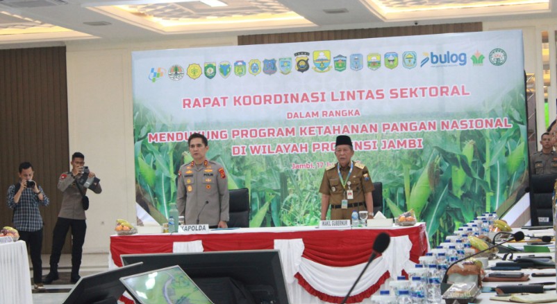 Wakil Gubernur (Wagub) Jambi Drs. H. Abdullah Sani, M.Pd.I menghadiri Rakor Lintas Sektoral Dalam Rangka Mendukung Ketahanan Pangan Nasional