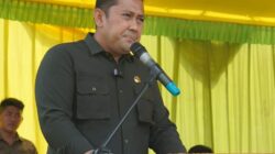 Bupati Merangin H M Syukur, pada sambutan peringatan Hari Kesatuan Gerak (HKG) PKK ke-53, yang berlangsung spektakuler di Lapangan bola Desa Baru Kibul Kecamatan Tabir Barat, Senin (30/6/2025).