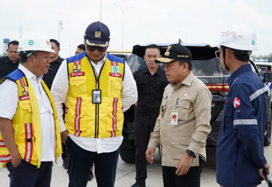 Gubernur Al Haris Tinjau Progres Jalan Tol Pijoan - Sebapo - Bayung Lencir
