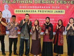 Wastra Jambi Naik Kelas, Hj. Hesti Haris Buka Pelatihan Desain Fesyen
