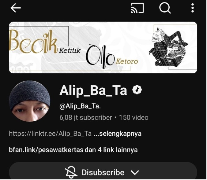 6 Juta Subscriber Tanpa Iklan! Misteri Jenius Alip Ba Ta yang Bikin Netizen Heran Total