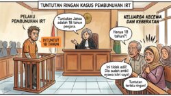 Terdakwa Dede Maulana, yang terbukti melakukan aksi pembunuhan keji terhadap korban, hanya dituntut hukuman 18 tahun penjara. Angka ini dinilai keluarga sangat jauh dari rasa keadilan dibandingkan dengan hilangnya nyawa orang tercinta secara tragis.