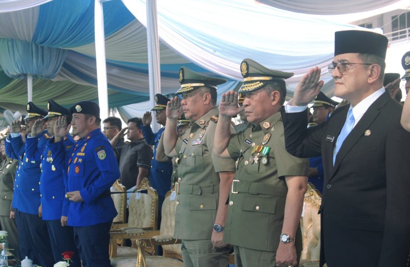 Wakil Gubernur Jambi Hadiri Upacara HUT Satpol PP, HUT Damkar dan HUT Satlinmas di Kota Palembang