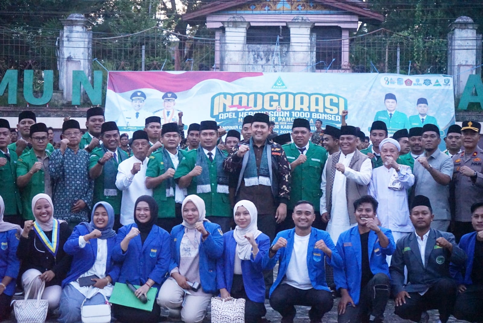 Bupati Merangin, M. Syukur, menghadiri acara Inaugurasi Pimpinan Cabang Gerakan Pemuda (PC GP) Ansor Kabupaten Merangin Masa Khidmah 2025–2029 sekaligus Apel Kebangsaan 1.000 Banser.