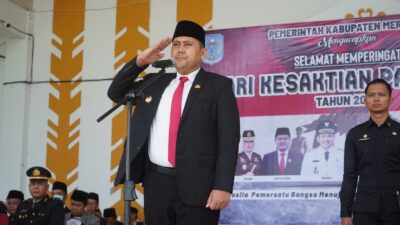 Pemerintah Kabupaten Merangin menggelar Upacara Peringatan Hari Kesaktian Pancasila Tahun 2026 yang berlangsung khidmat di Halaman Kantor Bupati Merangin, Kamis (1/10/2026).