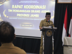 Buka Rapat Timpora Tingkat Provinsi Jambi, Wagub Sani: Perketat Pengawasan Orang Asing